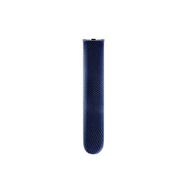 Front-facing view of Ploom Aura front panel in Navy Blue Augmented Pattern color