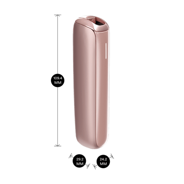 Ploom AURA Rose Gold device dimensions: 10.94cm height x 2.92 cm width and 2.42 cm depth