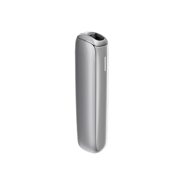 Side view of the Ploom AURA Lunar Silver device
