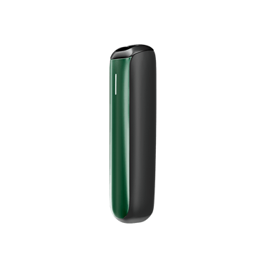 Bočni prikaz Amazon Green prednje maske za Ploom AURA uređaj