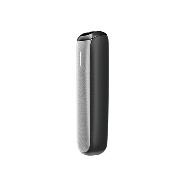 Bočni prikaz Jet Black Augmented Pattern prednje maske za Ploom AURA uređaj