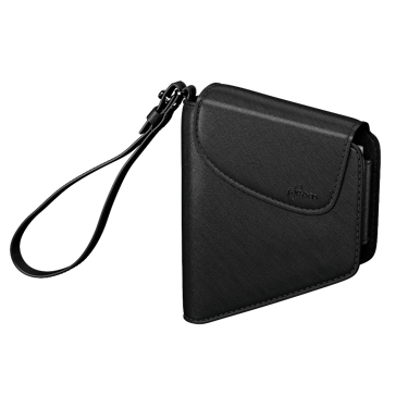 Front view of a closed Duo Carry Case Jet Black