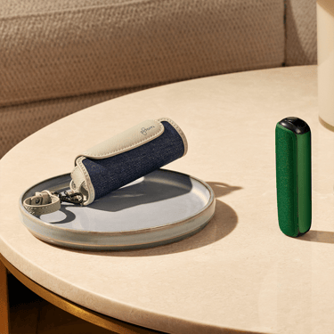 Ploom AURA Denim Leather Fusion Solo i Duo futrole sa Poom AURA uređajem