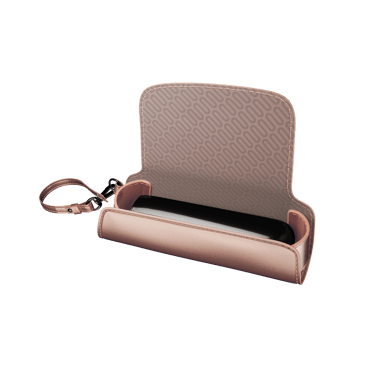 Bočni prikaz Rose Gold Solo futrole sa Ploom AURA uređajem i patronama (nisu uključene)
