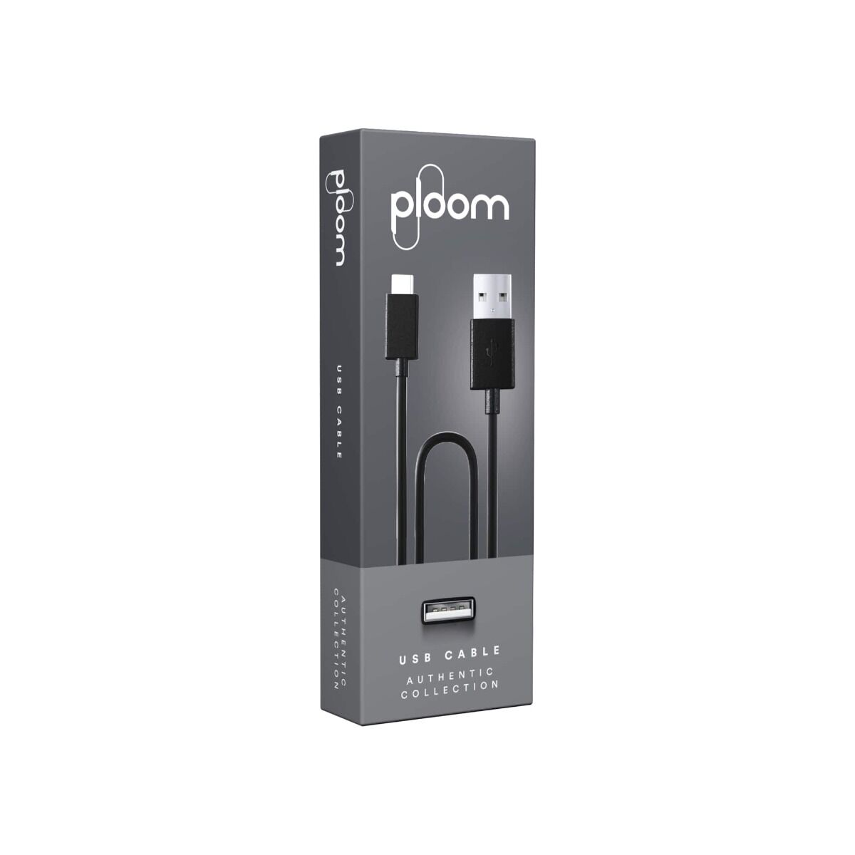 ploom x usb cable black package - left angle