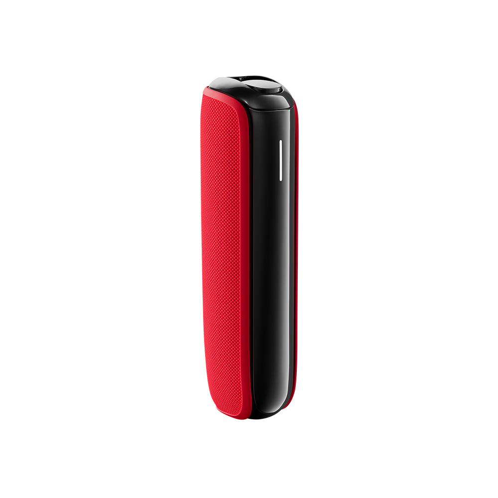 Lava Red Back Cover for Ploom AURA on device
