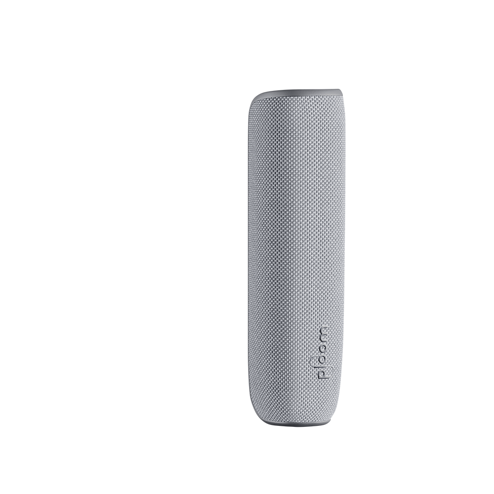 Prikaz Ploom AURA Lunar Silver zadnje maske s desne strane
