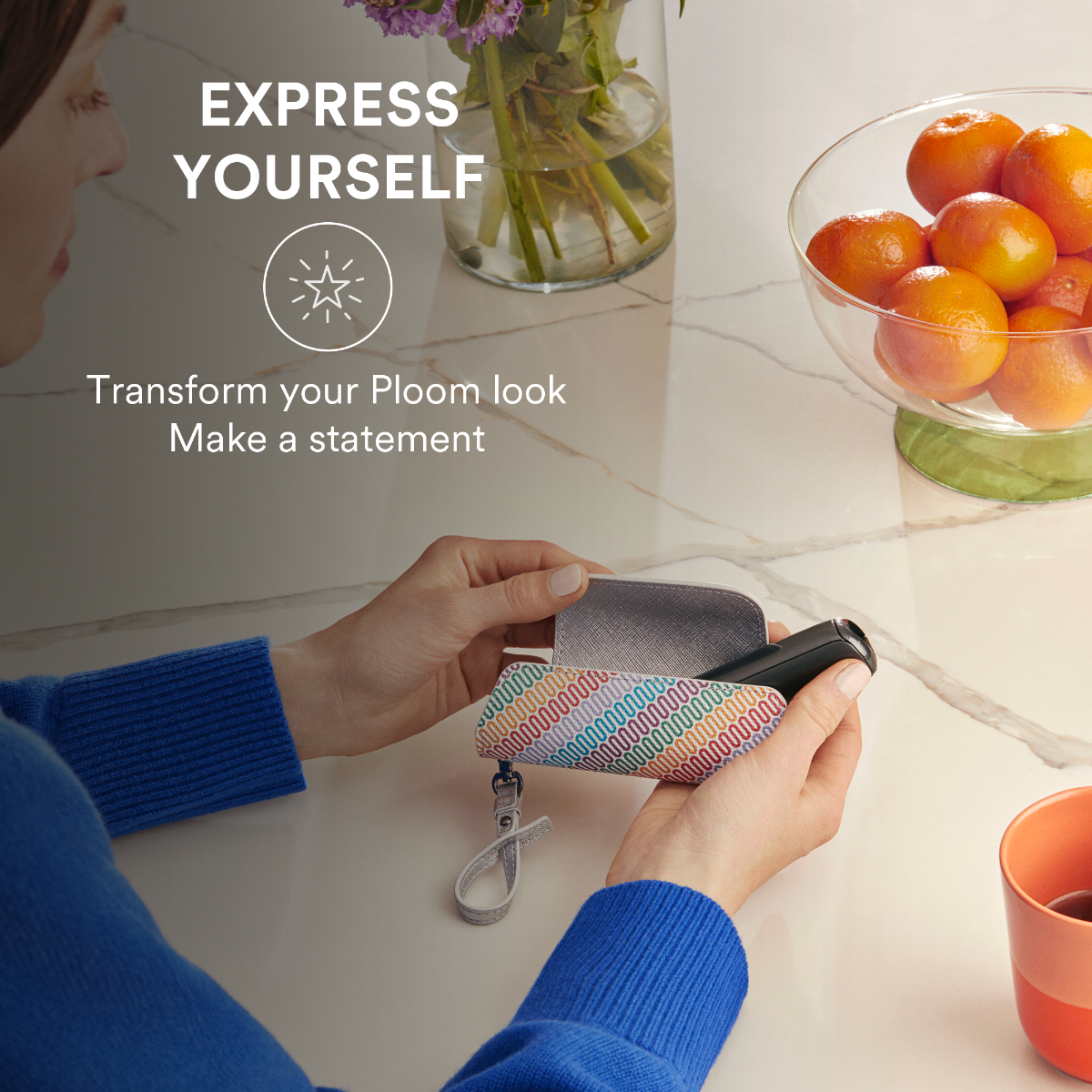 Ploom AURA Solo Carry Case Multicolored Patterned Canvas: express yourself, transform your Ploom look
