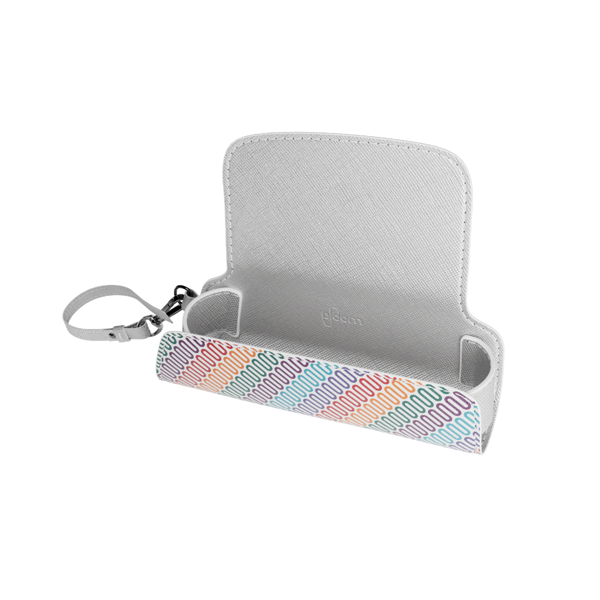 Lateral view of an empty Multicolored Patterned Canvas Solo Carry Case
