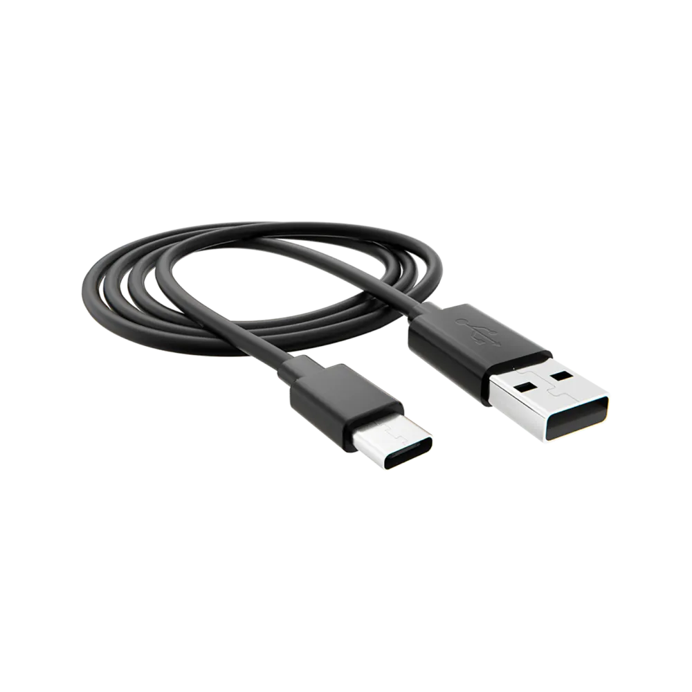 Ploom X Advanced crni USB kabl odozgo render
